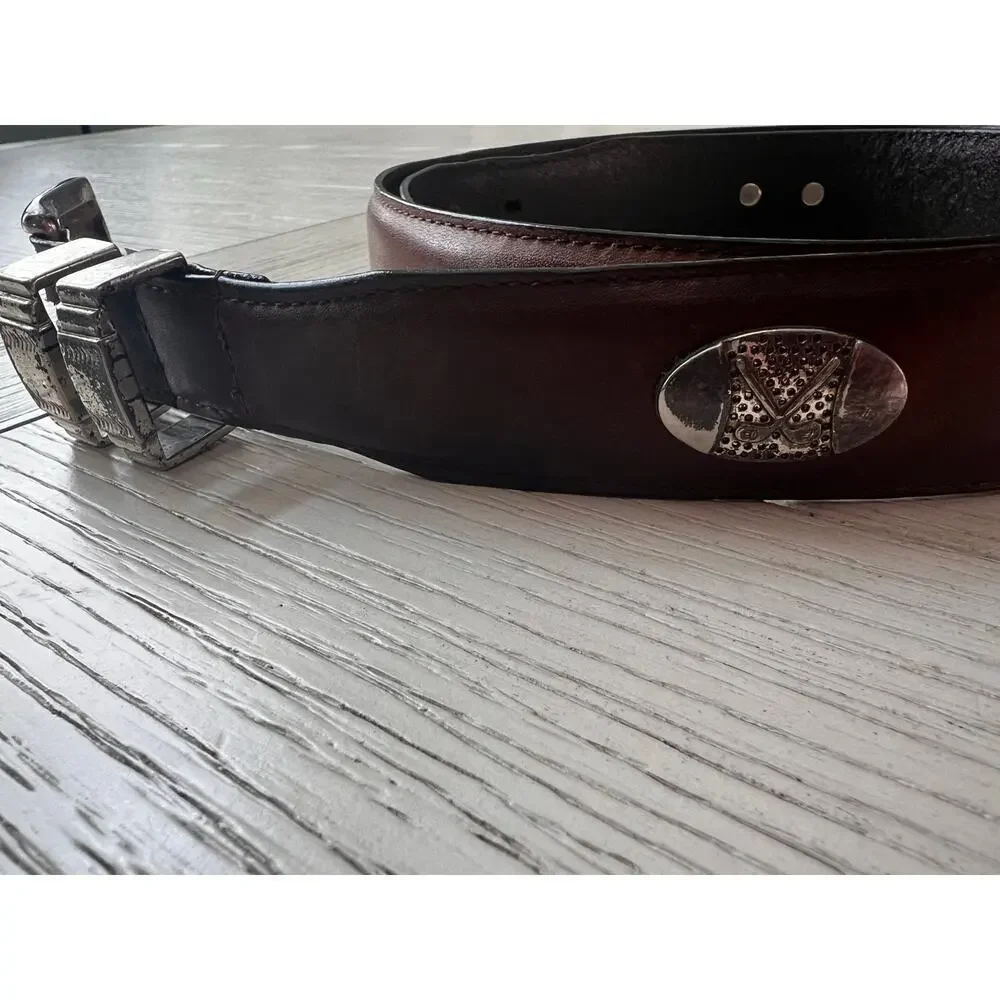 Silverwood- Men's Italian Genuine‎ leather Designer Golf Dress Belt. Size 40